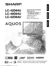 Sharp Aquos Lc C3234u User Manual